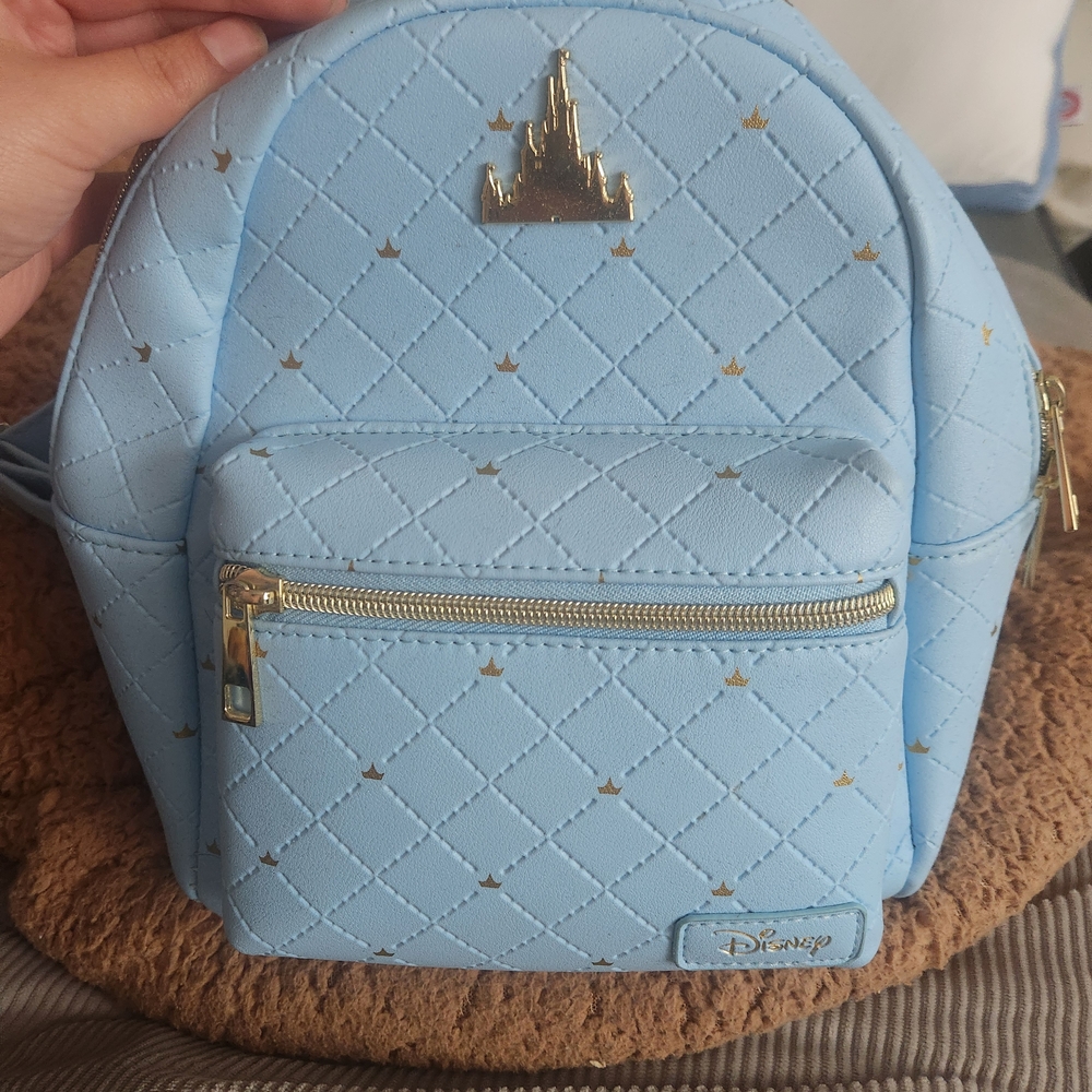 Disney Loungefly Blue Quilted Mini Backpack (Hot Topic Exclusive — HTF)